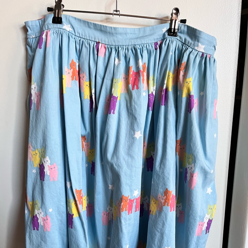ModCloth Collectif rainbow cat skirt
